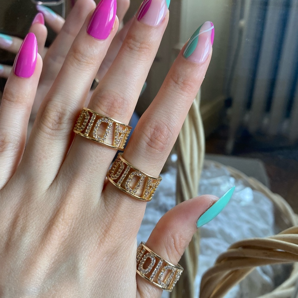 18k Gold-Filled Chain Ring | Dainty Link Chain Ring For Women | Stacking Ring |